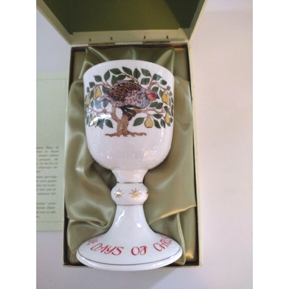 Royal Doulton 12 Days Of Christmas Goblet Partridge Pear Tree Original Box 1980